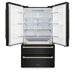 ZLINE 36" Autograph Edition Refrigerator in Fingerprint Resistant Black Stainless Steel and Gold Accents, RFMZ-36-BS-G ZLINE