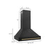 ZLINE 36" Autograph Edition Wall Mount Range Hood in Black Stainless Steel with Champagne Bronze Handle, BS655Z-36-CB ZLINE