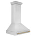 ZLINE 36" Autograph Edition Wall Mount Range Hood in Stainless Steel with Champagne Bronze Handle, 8654STZ-36-CB ZLINE