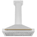 ZLINE 36" Autograph Edition Wall Mount Range Hood in Stainless Steel with Champagne Bronze Handle, KB4STZ-36-CB ZLINE