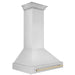 ZLINE 36" Autograph Edition Wall Mount Range Hood in Stainless Steel with Gold Handle, 8654STZ-36-G ZLINE