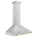 ZLINE 36" Autograph Edition Wall Mount Range Hood in Stainless Steel with Gold Handle, KB4STZ-36-G ZLINE