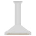 ZLINE 36" Autograph Edition Wall Mount Range Hood in Stainless Steel with Gold Handle, KB4STZ-36-G ZLINE