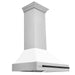 ZLINE 36" Autograph Edition Wall Mount Range Hood with White Matte Shell and Matte Black Handle, 8654STZ-WM36-MB ZLINE Dreamwood Living