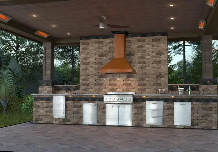 ZLINE 36" Convertible Designer Series Wall Mount Range Hood in Copper with Crown Molding, 8667C-36 ZLINE Dreamwood Living