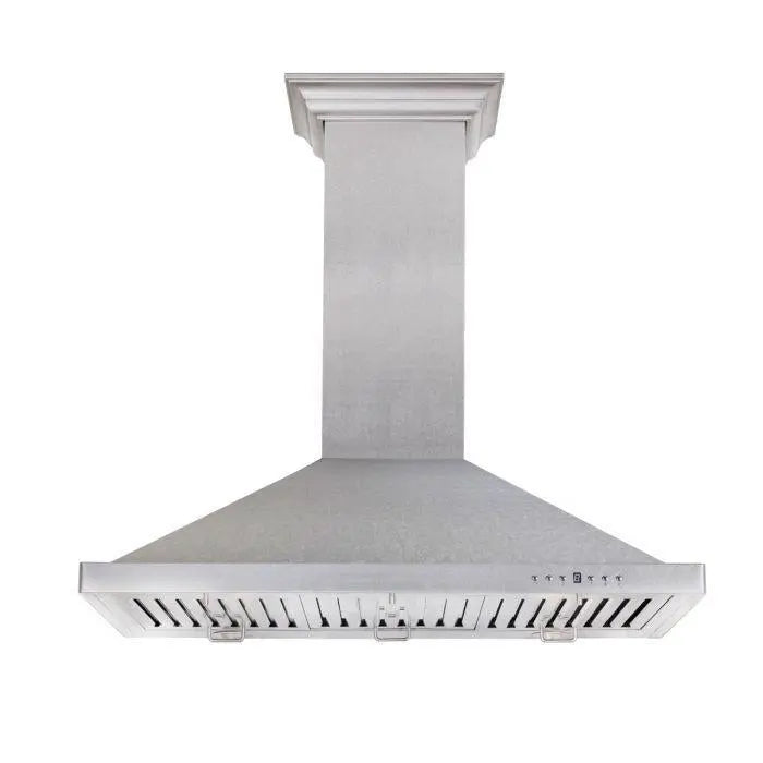 ZLINE 36" Convertible Designer Series Wall Mount Range Hood in DuraSnow® Stainless Steel, 8KBS-36 ZLINE