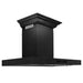 ZLINE 36" Convertible Vent Wall Mount Range Hood in Black Stainless Steel with Crown Molding, BSKENCRN-36 ZLINE