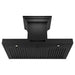 ZLINE 36" Convertible Vent Wall Mount Range Hood in Black Stainless Steel with Crown Molding, BSKENCRN-36 ZLINE