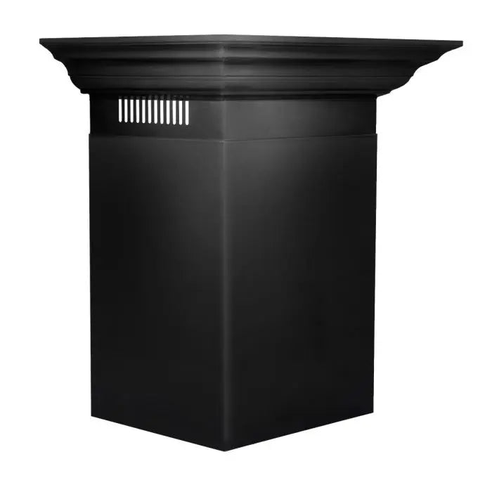 ZLINE 36" Convertible Vent Wall Mount Range Hood in Black Stainless Steel with Crown Molding, BSKENCRN-36 ZLINE