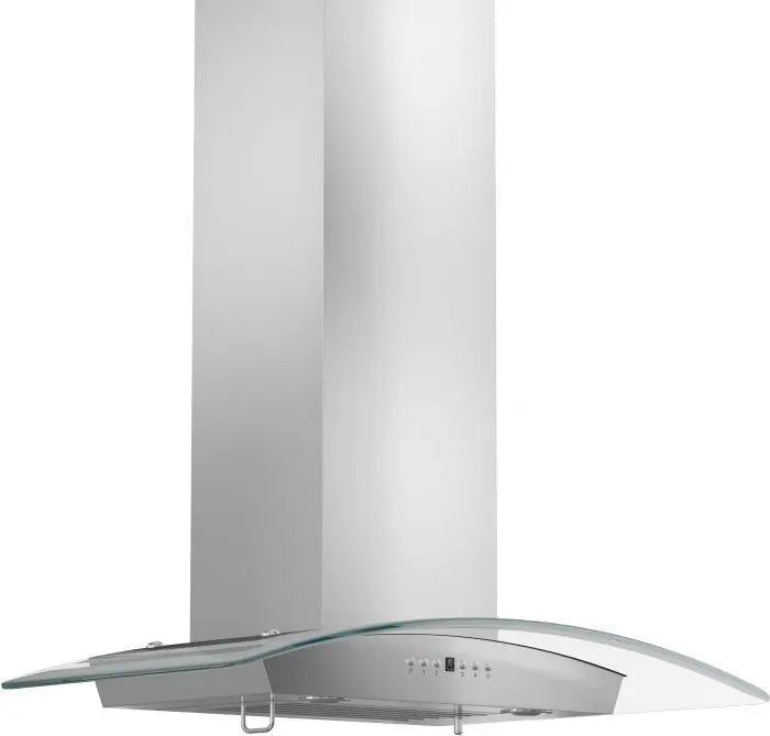 ZLINE 36" Convertible Vent Wall Mount Range Hood in Stainless Steel & Glass with Crown Molding, KZCRN-36 ZLINE