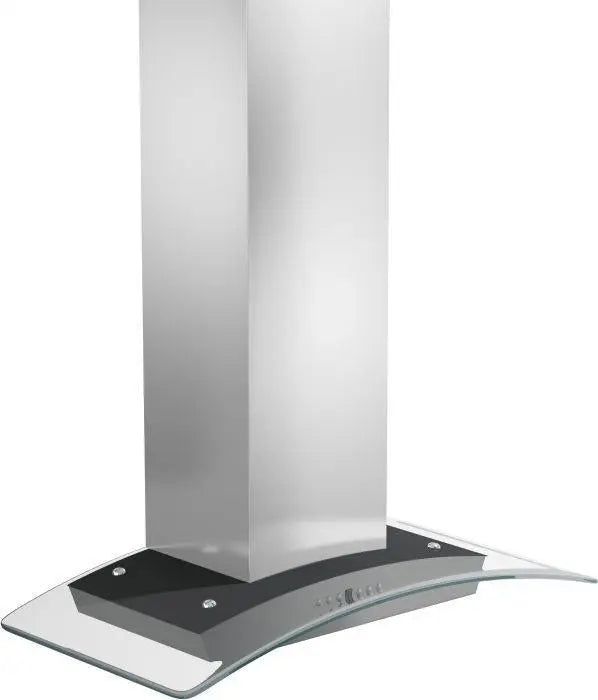 ZLINE 36" Convertible Vent Wall Mount Range Hood in Stainless Steel & Glass with Crown Molding, KZCRN-36 ZLINE