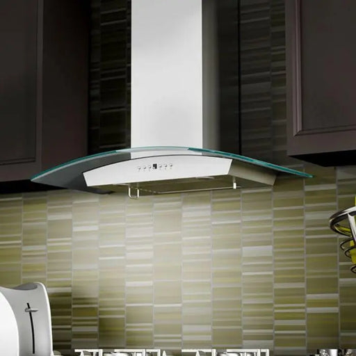 ZLINE 36" Convertible Vent Wall Mount Range Hood in Stainless Steel & Glass, KZ-36 ZLINE