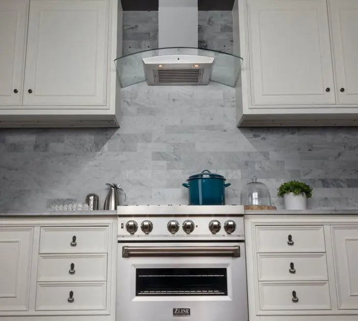 ZLINE 36" Convertible Vent Wall Mount Range Hood in Stainless Steel & Glass, KZ-36 ZLINE