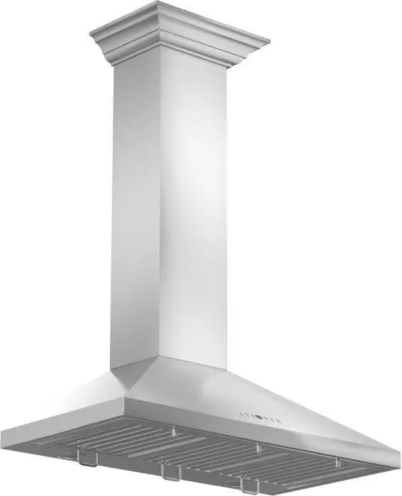 ZLINE 36" Convertible Vent Wall Mount Range Hood in Stainless Steel with Crown Molding, KL2CRN-36 ZLINE