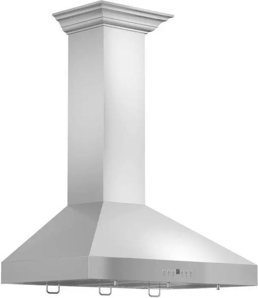 ZLINE 36" Convertible Vent Wall Mount Range Hood in Stainless Steel with Crown Molding, KL3CRN-36 ZLINE