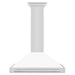 ZLINE 36" Convertible Wall Mount Range Hood in Stainless Steel with White Matte Shell and Stainless Steel Handle, KB4STX-WM-36 ZLINE Dreamwood Living