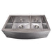 ZLINE 36" Courchevel Farmhouse Apron Mount Double Bowl Kitchen Sink in DuraSnow® Stainless Steel with Bottom Grid, SA60D-36S ZLINE Dreamwood Living
