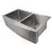 ZLINE 36" Courchevel Farmhouse Apron Mount Double Bowl Kitchen Sink in Stainless Steel with Bottom Grid (Out of Stock), SA60D-36 ZLINE