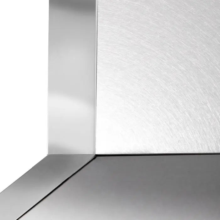 ZLINE 36" Designer Series Ducted Wall Mount Range Hood in DuraSnow® Stainless Steel with Mirror Accents, 655MR-36 ZLINE