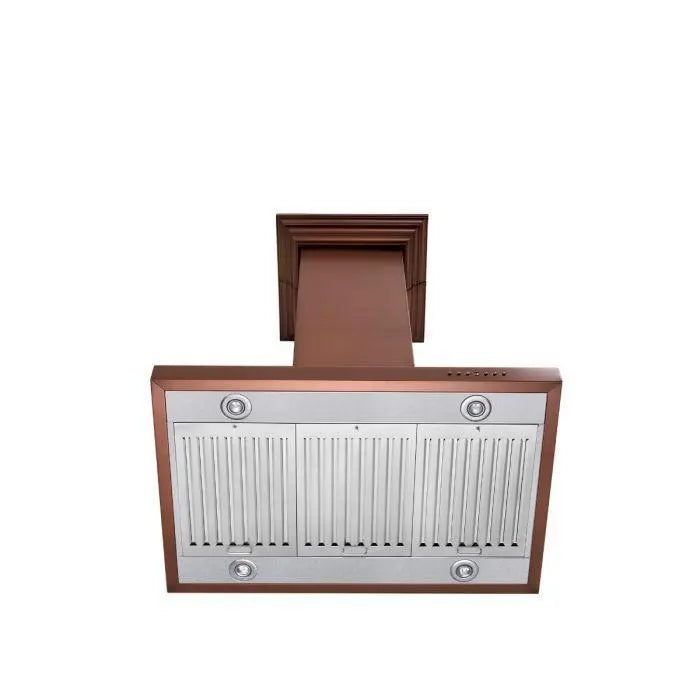 ZLINE 36" Designer Series Island Mount Range Hood in Copper Finish, 8KL3iC-36 ZLINE Dreamwood Living