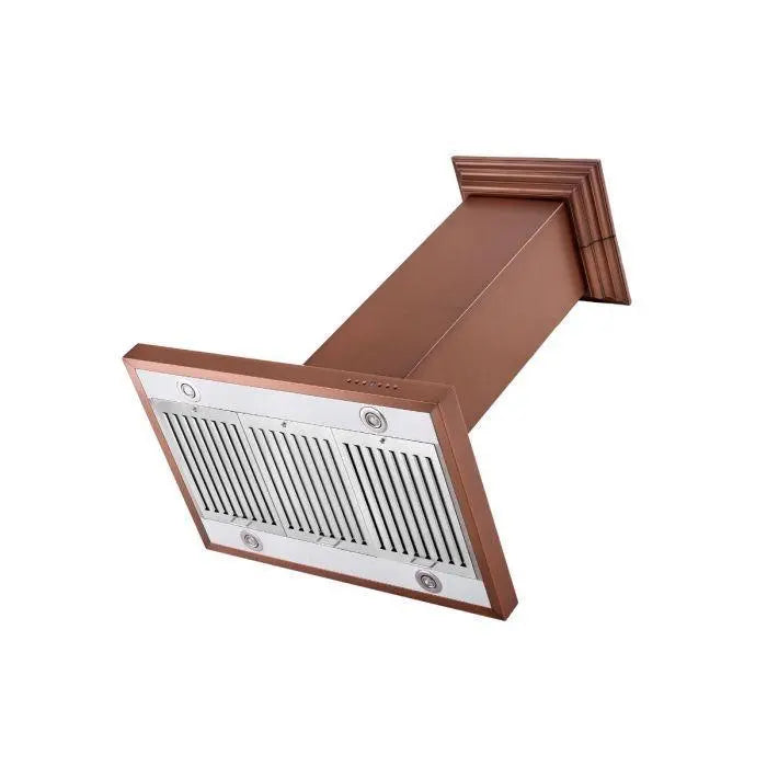 ZLINE 36" Designer Series Island Mount Range Hood in Copper Finish, 8KL3iC-36 ZLINE Dreamwood Living
