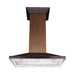 ZLINE 36" Designer Series Island Mount Range Hood in Hand Hammered Copper, 8GL2Hi-36 ZLINE