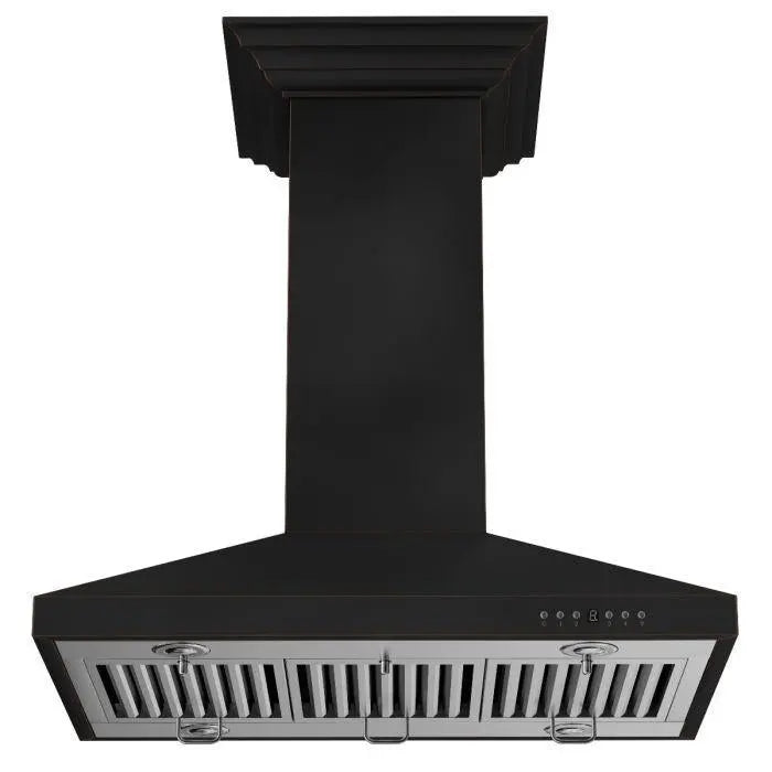 ZLINE 36" Designer Series Island Mount Range Hood in Oil-Rubbed Bronze, 8KL3iB-36 ZLINE Dreamwood Living
