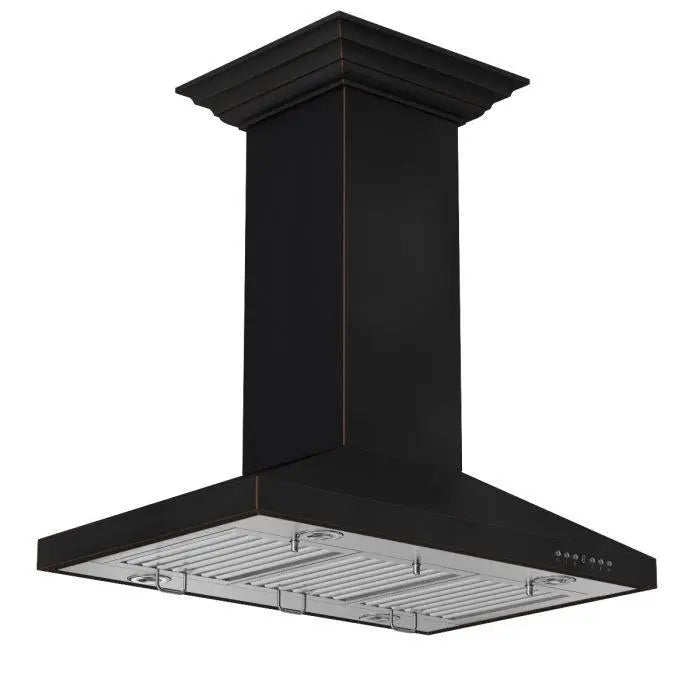 ZLINE 36" Designer Series Island Mount Range Hood in Oil-Rubbed Bronze, 8KL3iB-36 ZLINE Dreamwood Living