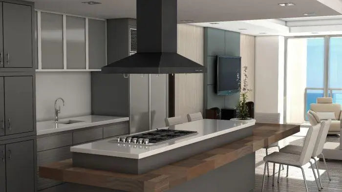 ZLINE 36" Designer Series Island Mount Range Hood in Oil-Rubbed Bronze, 8KL3iB-36 ZLINE Dreamwood Living