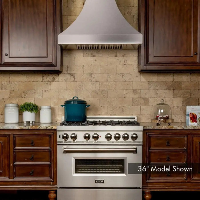 ZLINE 36" Designer Series Wall Mount Range Hood in DuraSnow® Stainless Steel, 8632S-36 ZLINE Dreamwood Living