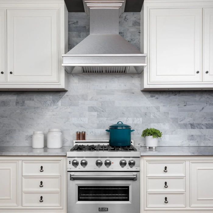 ZLINE 36" Designer Series Wall Mount Range Hood in DuraSnow® Stainless Steel, 8656S-36 ZLINE