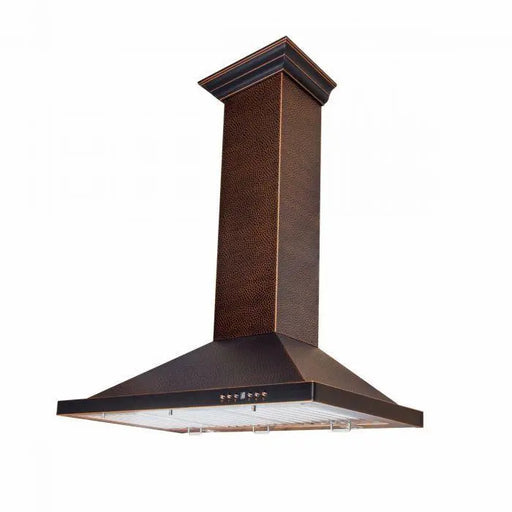 ZLINE 36" Designer Series Wall Mount Range Hood in Hand-Hammered Copper, 8KBH-36 ZLINE