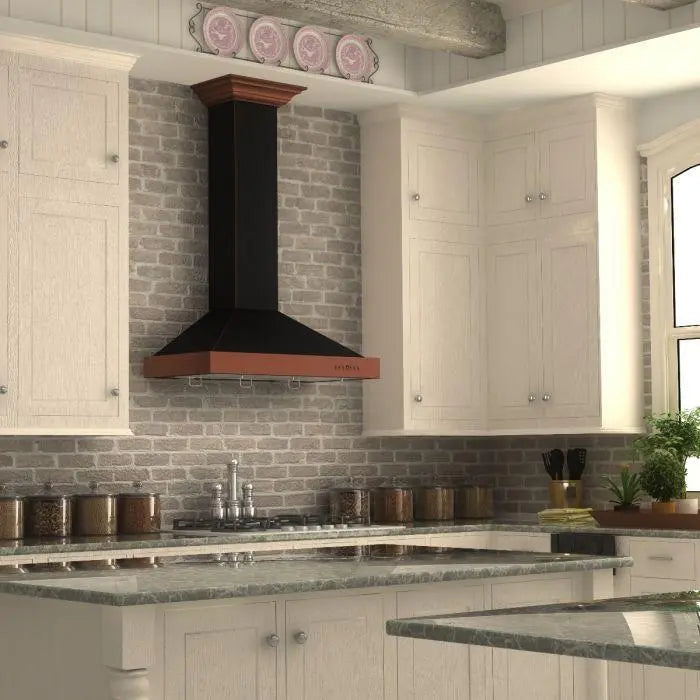 ZLINE 36" Designer Series Wall Mount Range Hood in Oil-Rubbed Bronze with Copper Accents, KB2-BCXXX-36 ZLINE Dreamwood Living