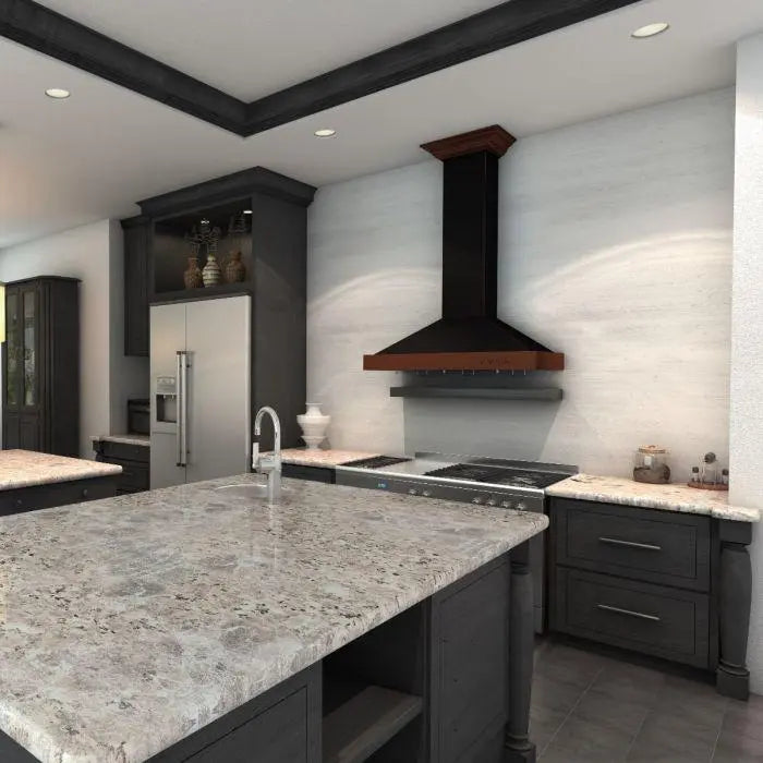 ZLINE 36" Designer Series Wall Mount Range Hood in Oil-Rubbed Bronze with Copper Accents, KB2-BCXXX-36 ZLINE Dreamwood Living