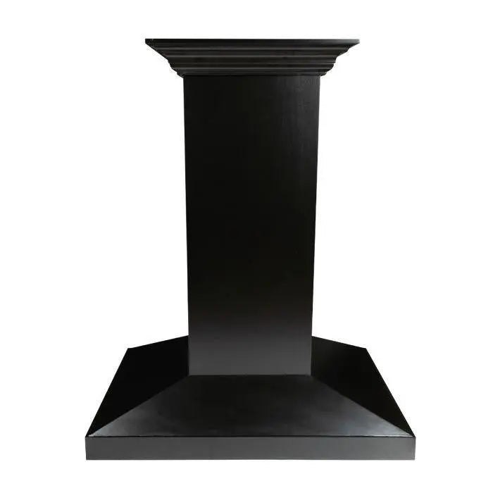 ZLINE 36" Designer Series Wooden Island Mount Range Hood in  Black with Crown Molding(Out of Stock), KBiCC-36 ZLINE Dreamwood Living
