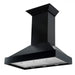 ZLINE 36" Designer Series Wooden Wall Mount Range Hood in Black with Crown Molding, KBCC-36 ZLINE