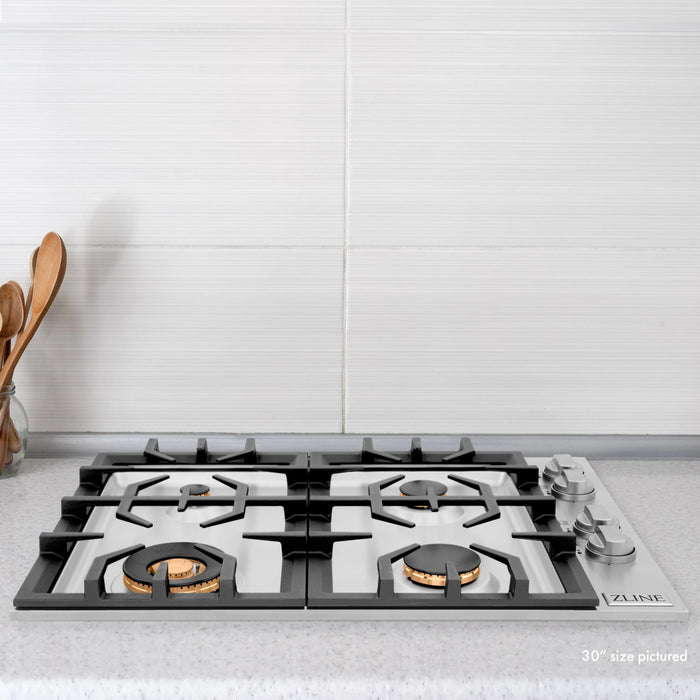 ZLINE 36" Dropin Cooktop with 6 Gas Brass Burners, RC-BR-36 ZLINE