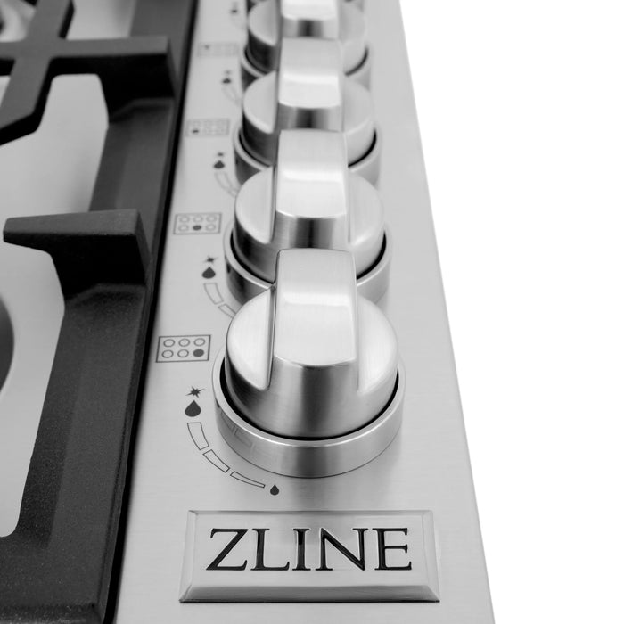 ZLINE 36" Dropin Cooktop with 6 Gas Brass Burners, RC-BR-36 ZLINE