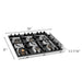 ZLINE 36" Dropin Cooktop with 6 Gas Brass Burners, RC-BR-36 ZLINE