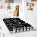 ZLINE 36" Dropin Cooktop with 6 Gas Burners and Black Porcelain Top, RC36-PBT ZLINE