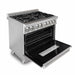 ZLINE 36" Dual Fuel Range in Stainless Steel with DuraSnow® Finish Door, RA-SN-36 ZLINE