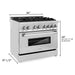 ZLINE 36" Dual Fuel Range in Stainless Steel with DuraSnow® Finish Door, RA-SN-36 ZLINE
