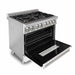 ZLINE 36" Dual Fuel Range in Stainless Steel with White Matte Door, RA-WM-36 ZLINE
