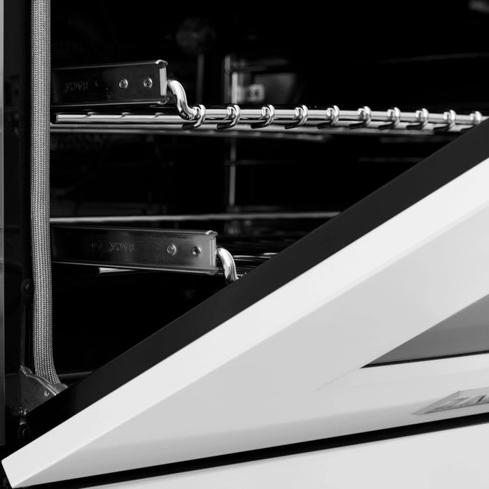 ZLINE 36" Dual Fuel Range in Stainless Steel with White Matte Door, RA-WM-36 ZLINE