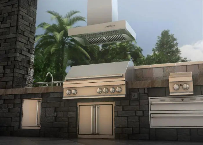 ZLINE 36" Ducted Outdoor Island Mount Range Hood in Stainless Steel, KECOMi-304-36 ZLINE Dreamwood Living