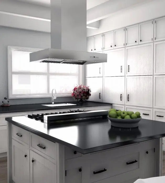 ZLINE 36" Ducted Outdoor Island Mount Range Hood in Stainless Steel, KECOMi-304-36 ZLINE Dreamwood Living