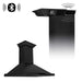 ZLINE 36" Ducted Wall Mount Range Hood in Black Stainless Steel with Crownsound BlueTooth Crown Molding, BSKBNCRN-BT-36 ZLINE Dreamwood Living