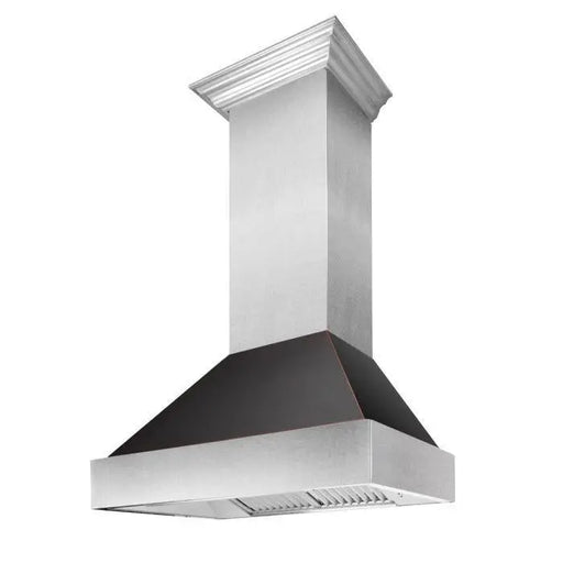 ZLINE 36" Ducted Wall Mount Range Hood in DuraSnow® Stainless Steel with Oil Rubbed Bronze Shell, 8654ORB-36 ZLINE Dreamwood Living