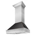 ZLINE 36" Ducted Wall Mount Range Hood in DuraSnow® Stainless Steel with Oil Rubbed Bronze Shell, 8654ORB-36 ZLINE Dreamwood Living
