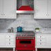 ZLINE 36" Ducted Wall Mount Range Hood in DuraSnow® Stainless Steel with Red Matte Shell, 8654RM-36 ZLINE Dreamwood Living